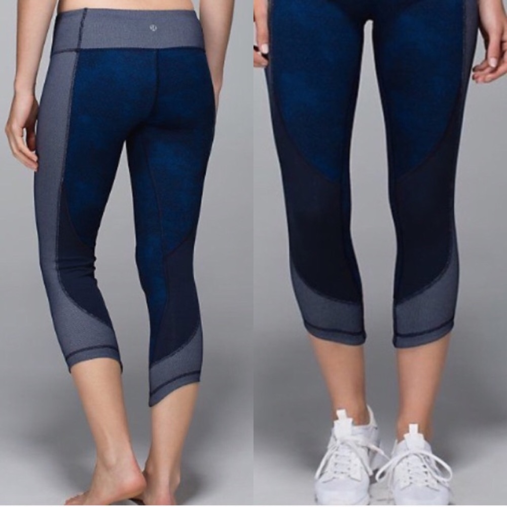 Lululemon Sashiko Wunder Under crops 🔥 RARE New Condition